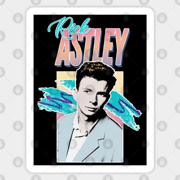 Rick Astley 80s Aesthetic Tribute Design Magnet by DankFutura